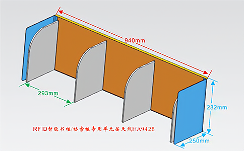 RFID智能书架/耗材柜专用单元层天线HA9428 RFID智能书架/耗材柜专用单元层天线HA9428